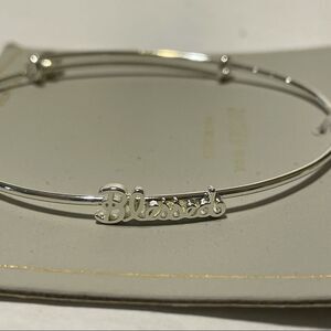 silver plated adjustable blessed bracelet